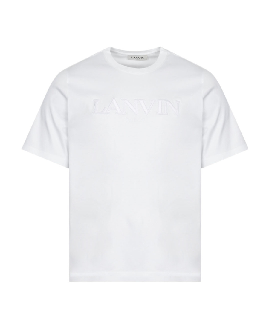 LANVIN LANVIN LOGO EMBROIDERED CREWNECK T-SHIRT