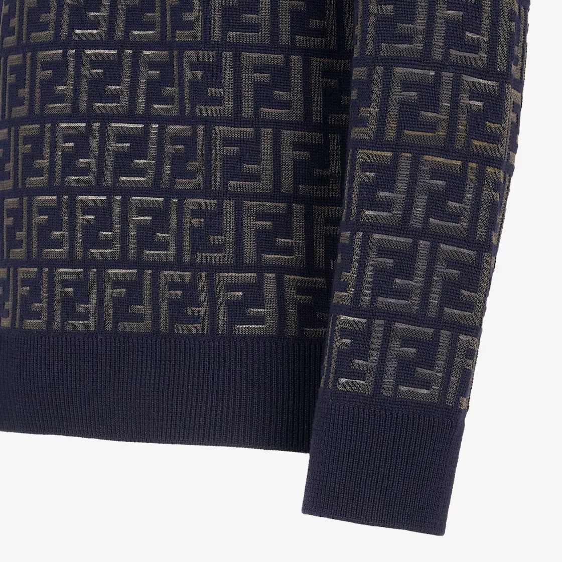 Fendi Ff Inlaid Sweater In Black
