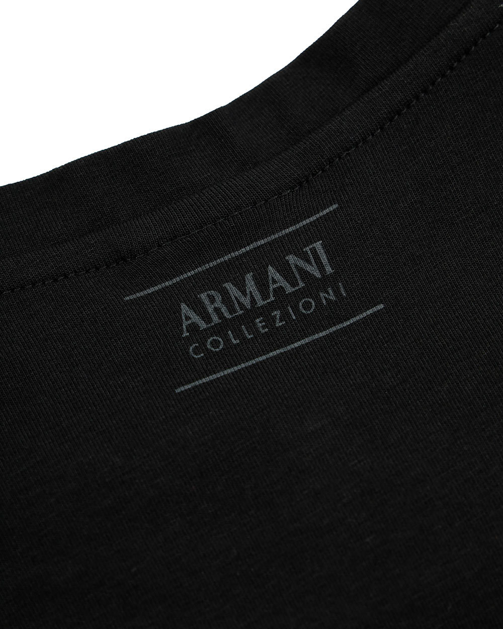 Armani Collezioni Logo Printed T-shirt In Black