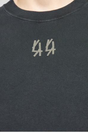 44 Label Group Long-sleeved T-shirt In Black