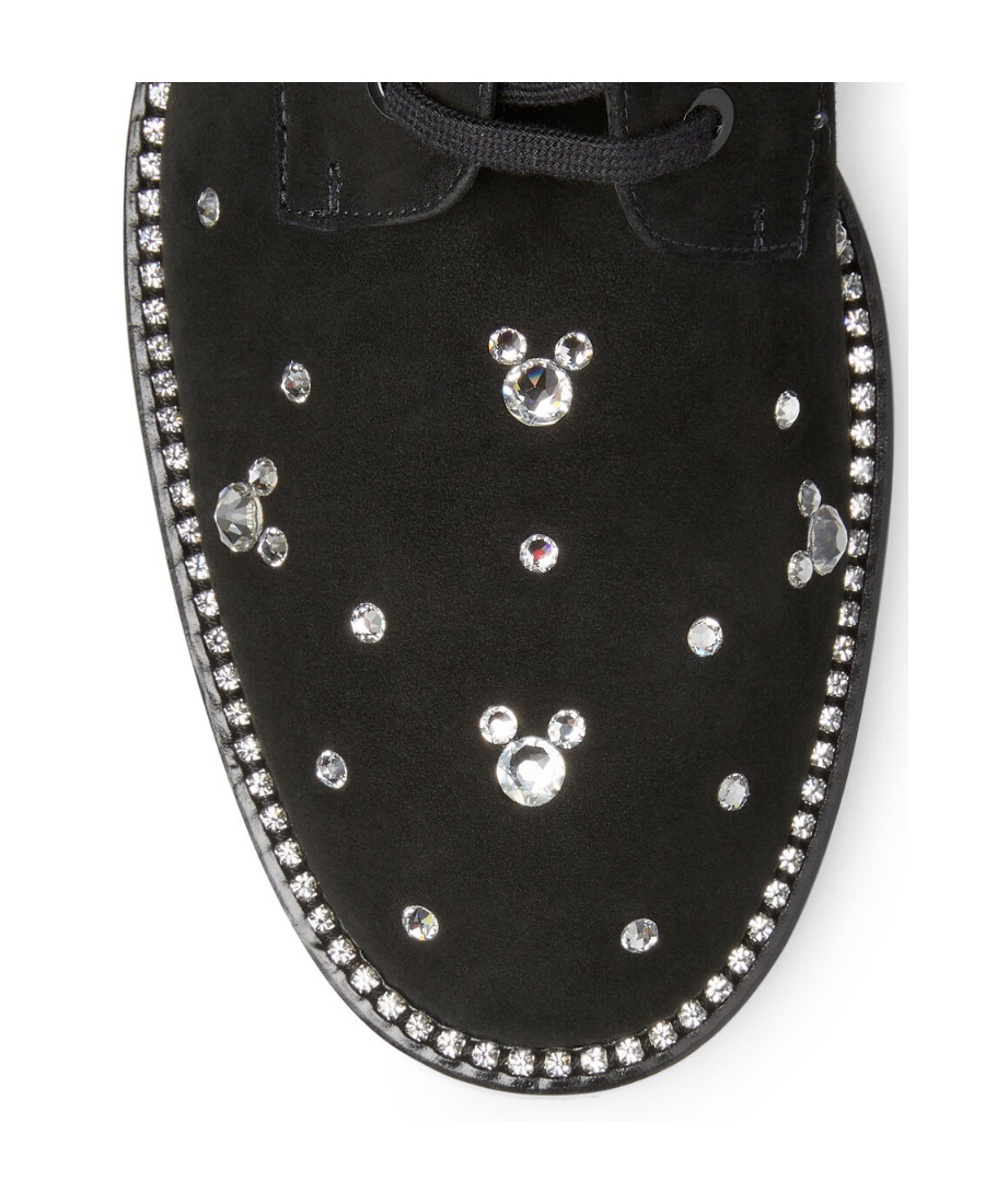 Stuart Weitzman X Disney Crystal-embellished Ankle Boots In Black