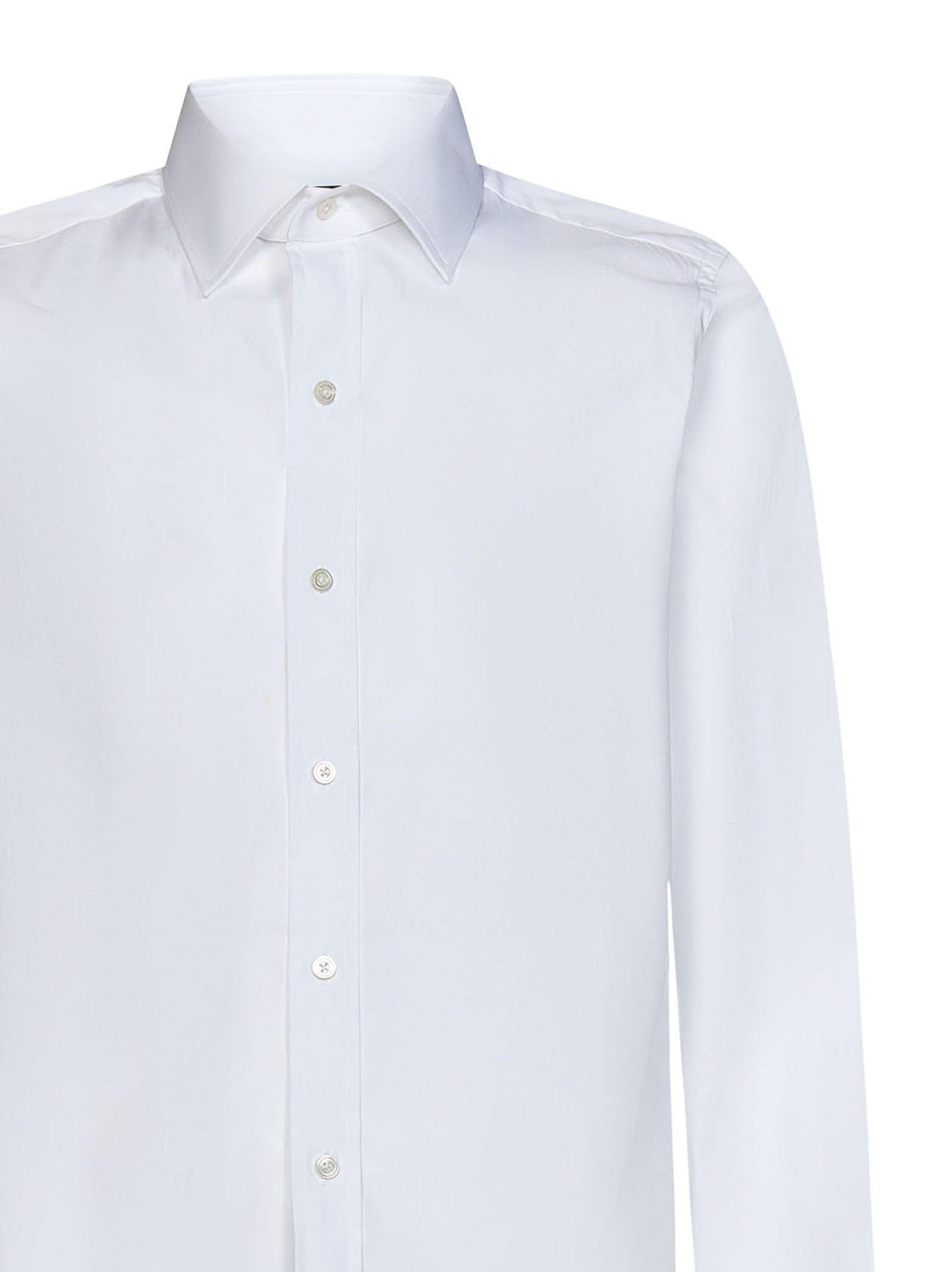 Tom Ford Long-sleeved Buttoned Shirt In White