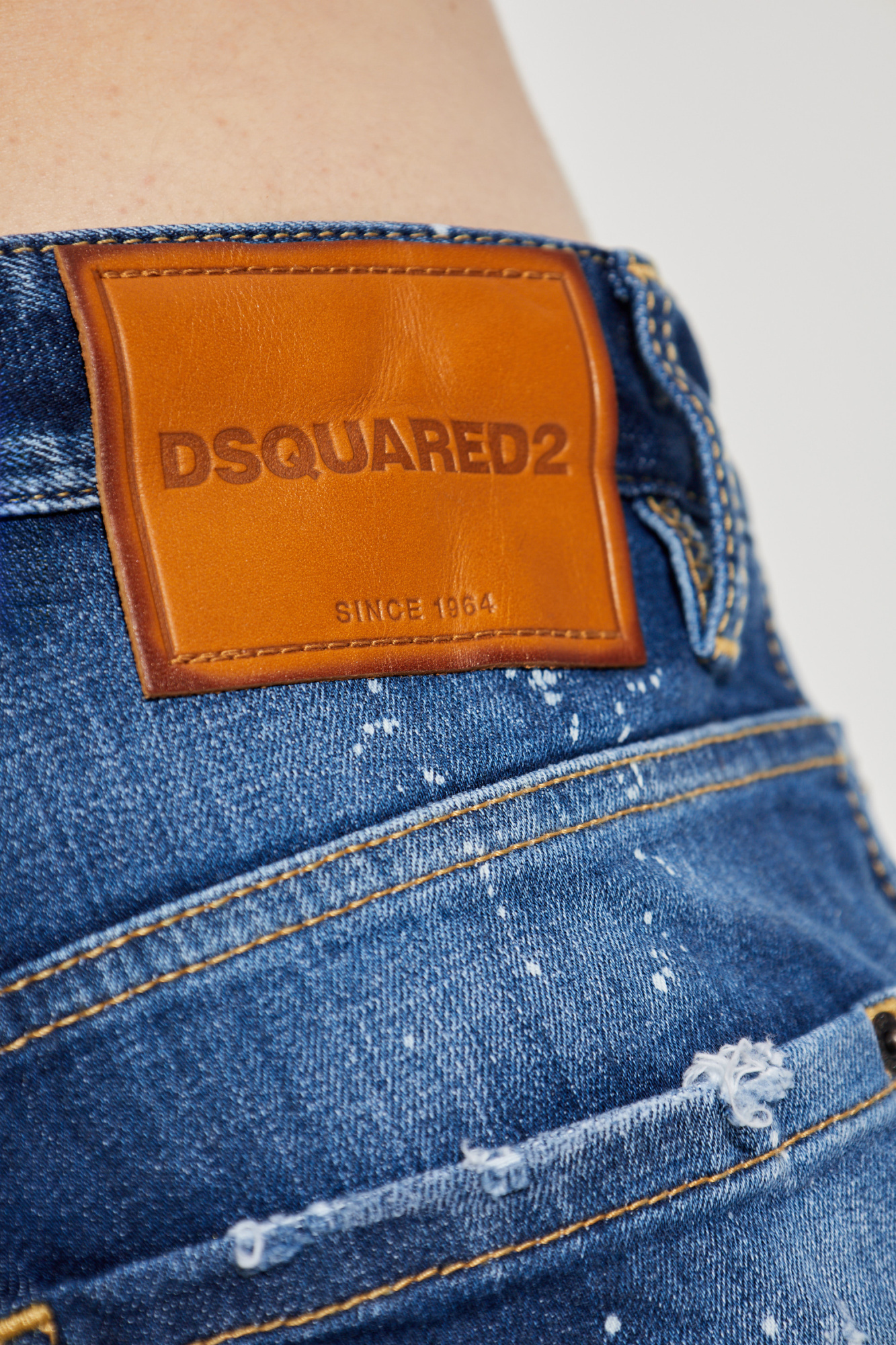 Dsquared2 Cropped Jeans With Paint Splatters