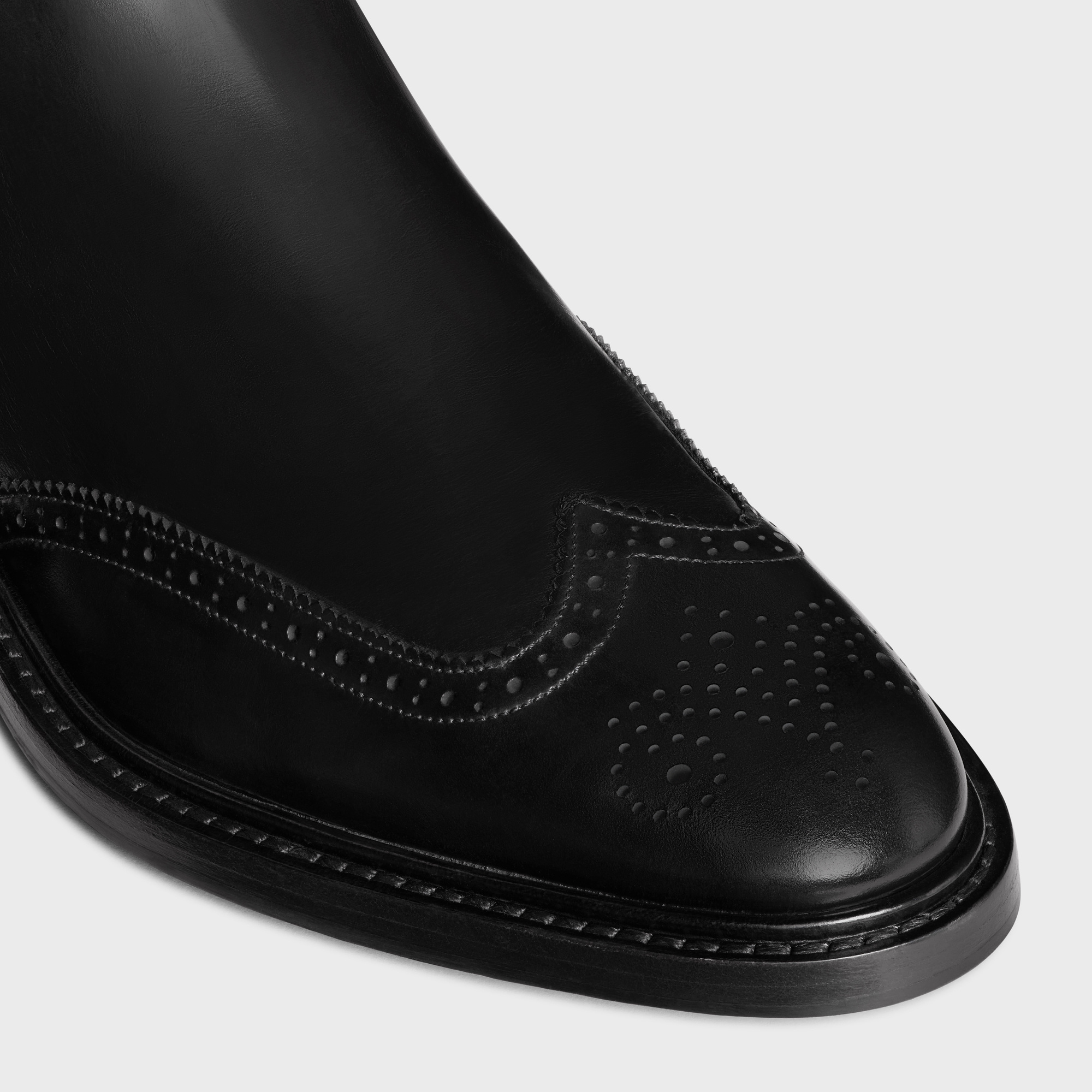 Celine Round-head Short Boots In Black