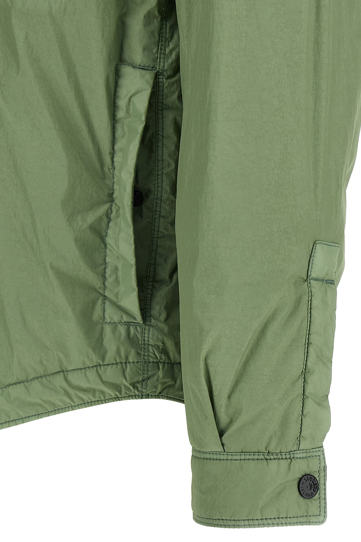 Stone Island Garment Dyed Crinkle Reps Ny Puffer Jackets Green In Green