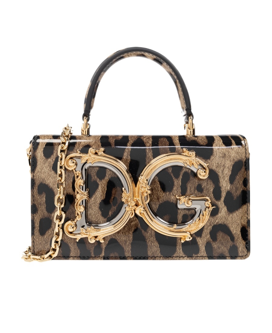 Dolce & Gabbana Dg Girls Leopard-print Crossbody Bag In Nude