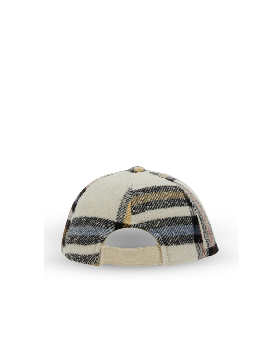 Isabel Marant Check-pattern Baseball Cap In Nude