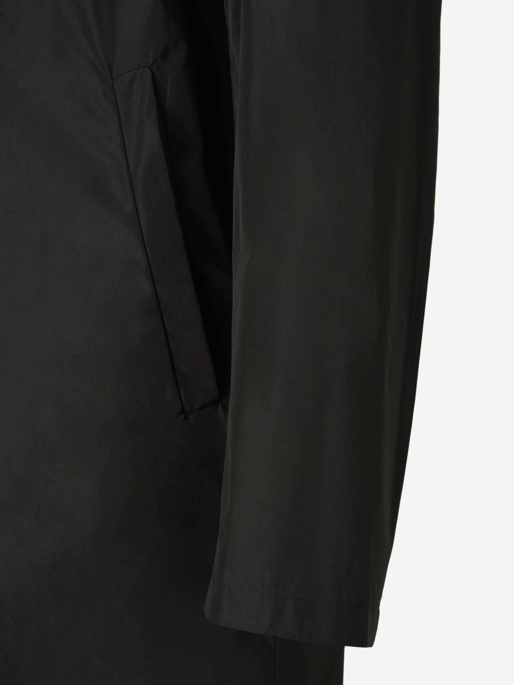 Herno Single-breasted Gabardine Jacket In Black