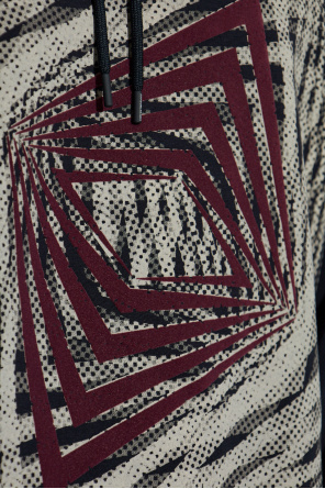 Emporio Armani Cotton-blend Sweatshirt With Graphic Print In Blue