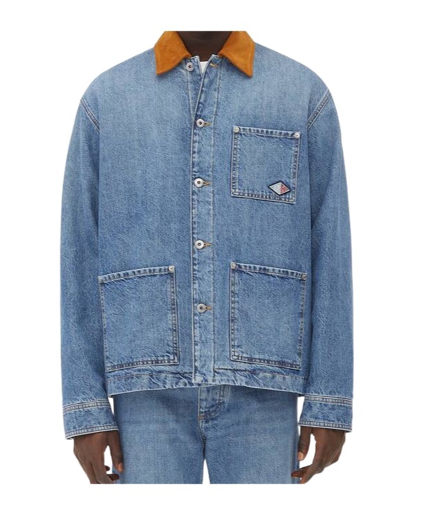 Shop Bottega Veneta Long-sleeved Denim Jacket In Blue