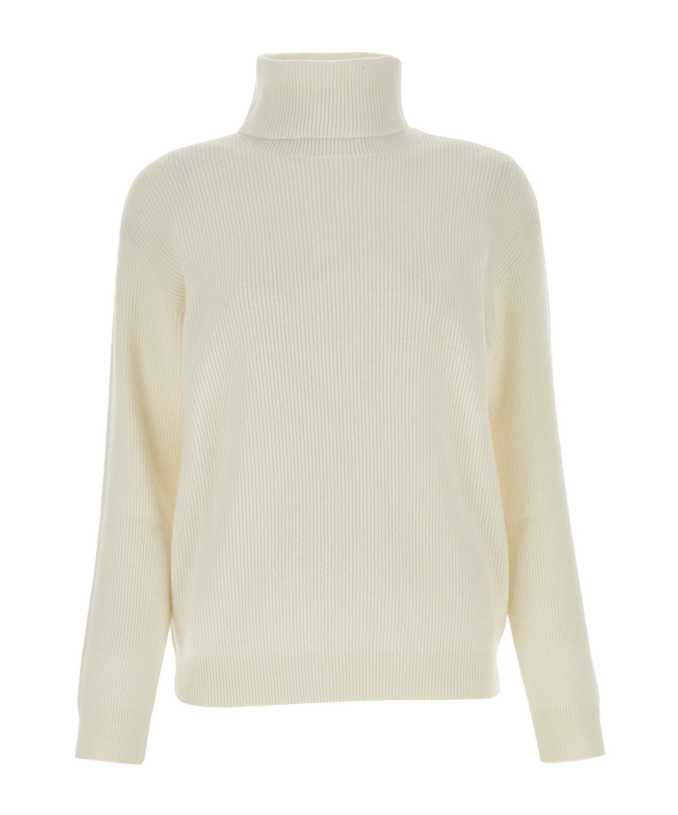 Brunello Cucinelli Knitwear Turtleneck Long Sleeves Ribbed Cuffs In Nude