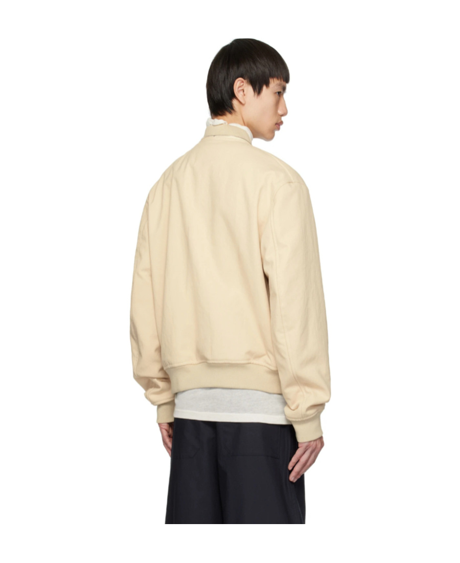 Jil Sander Zip-fastened Cotton Bomber Jacket In Yellow