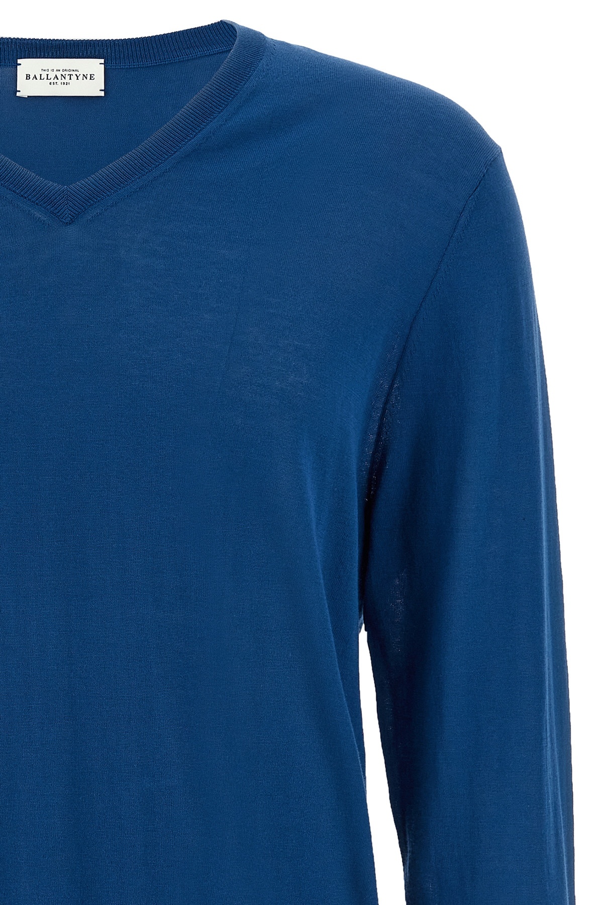 Ballantyne V Neck Sweaters And Cardigans In Blue