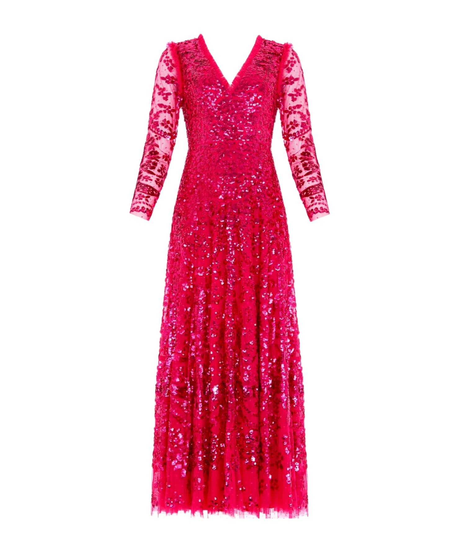 NEEDLE & THREAD CHANDELIER SEQUIN-EMBELLISHED GOWN