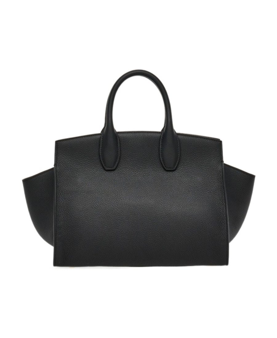 Ferragamo Salvatore  Studio Gancini Tote Bag In Black