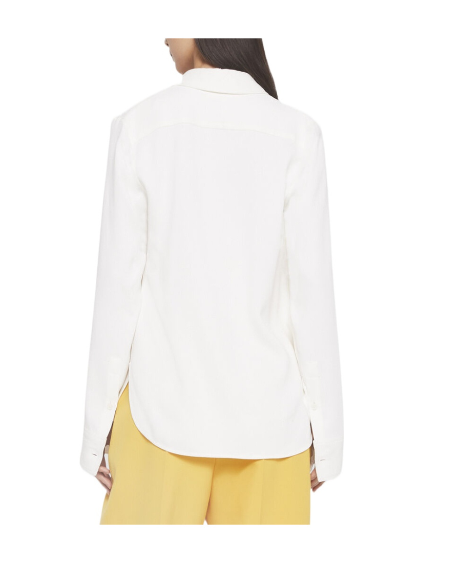 Stella Mccartney Petal Crochet Compact Crepe Shirt In White