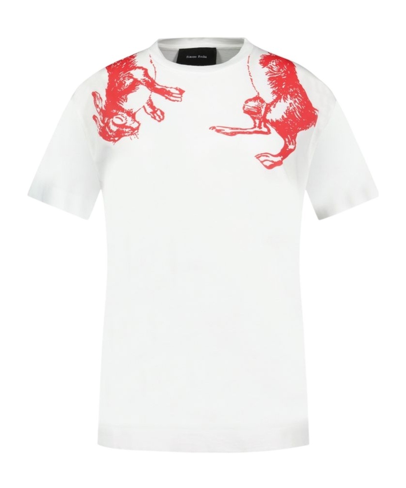 Simone Rocha Hare Illustration T Shirt In White