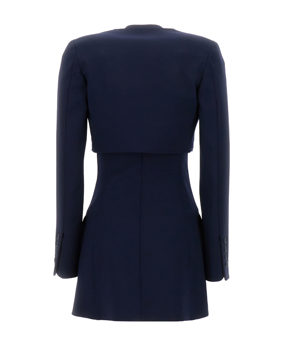 Off-white Belted Wool Blend Blazer With Cut-out Upper In Black