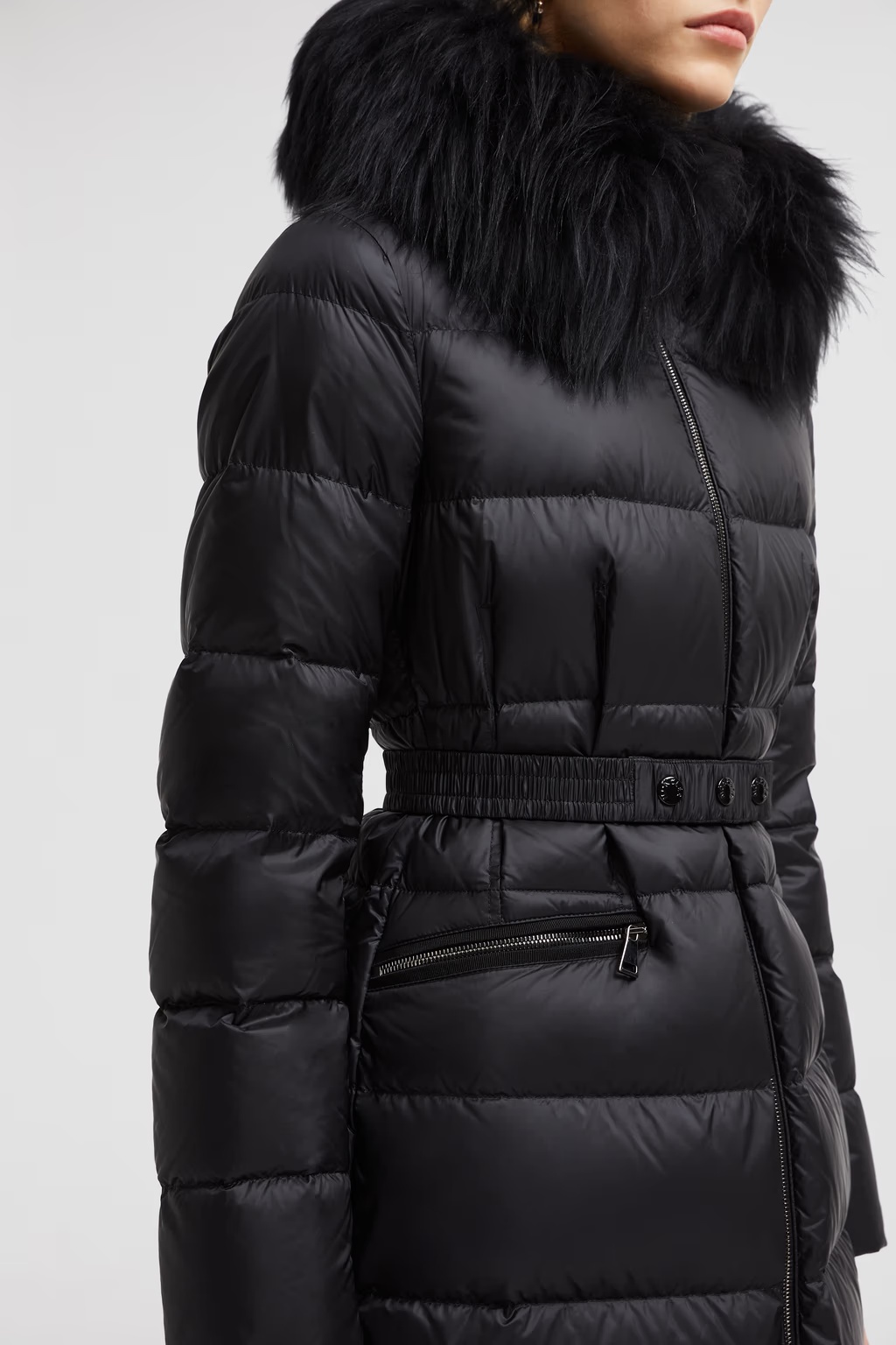 Shop Moncler Boedic Long Down Jacket In Black