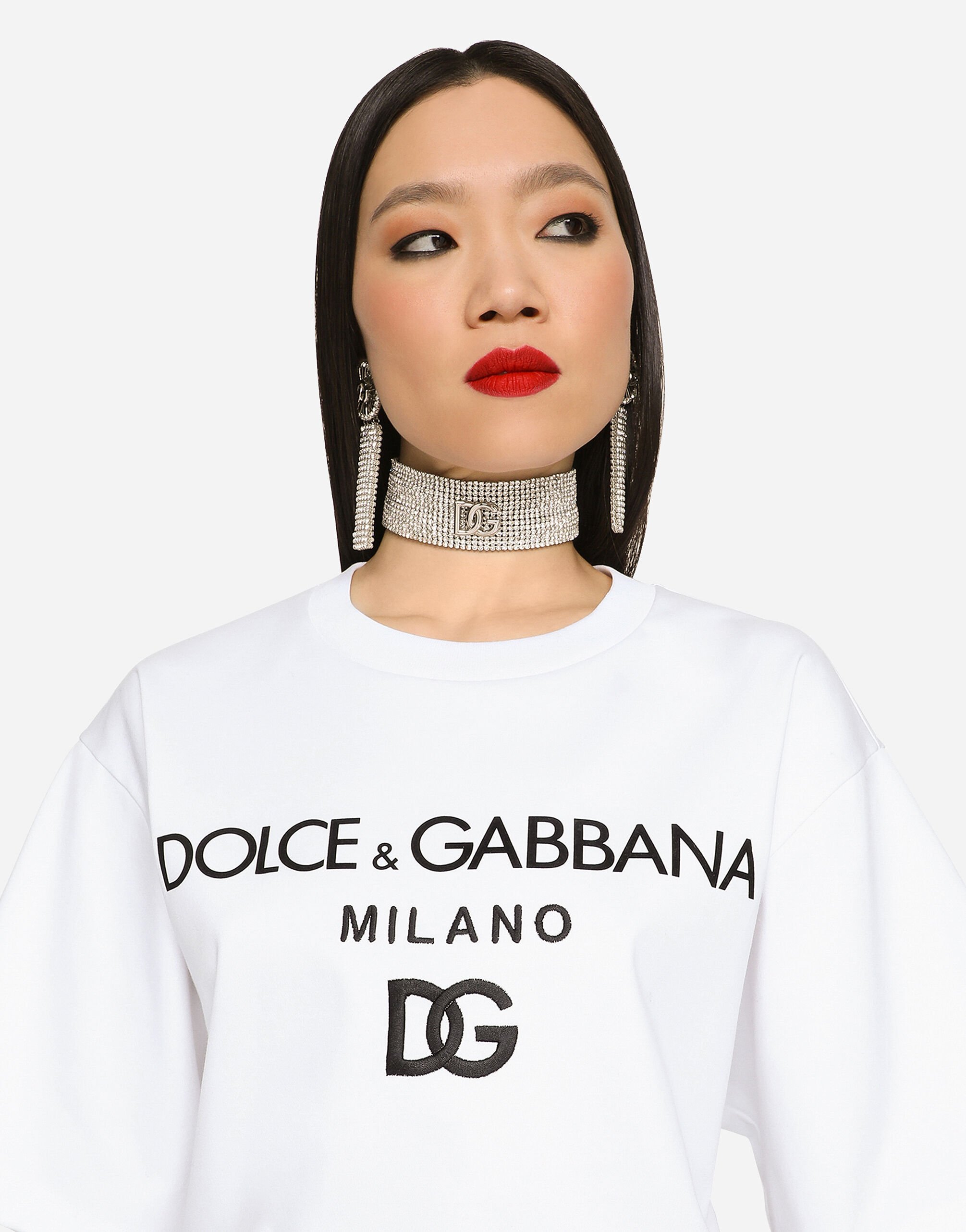 Dolce & Gabbana Logo-print Short-sleeve T-shirt In White