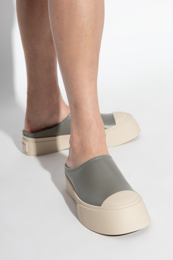 Marni Gray Pablo Sabot Slip-on Loafers In Nude