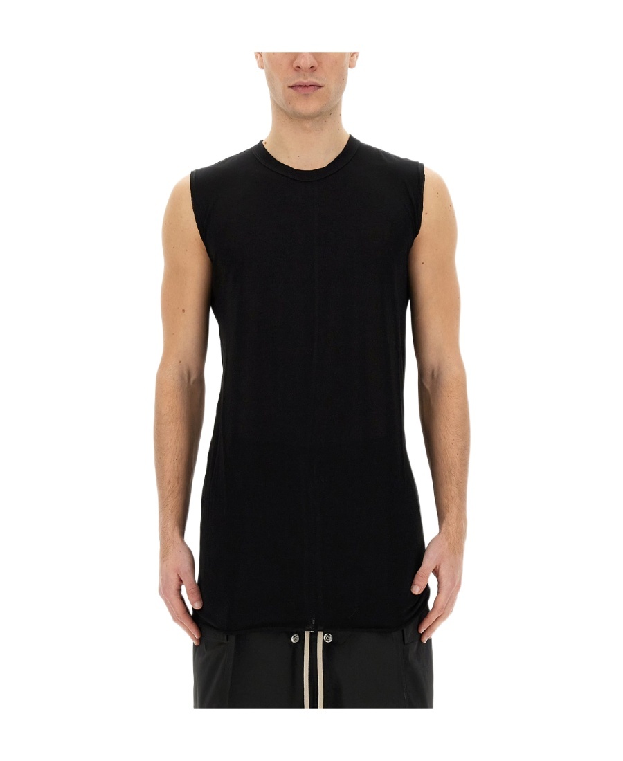 Rick Owens Basic Crewneck Sleeveless T-shirt In Black
