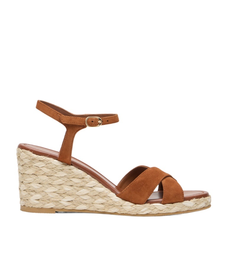 Stuart Weitzman Dayna Espadrille Wedge In Brown