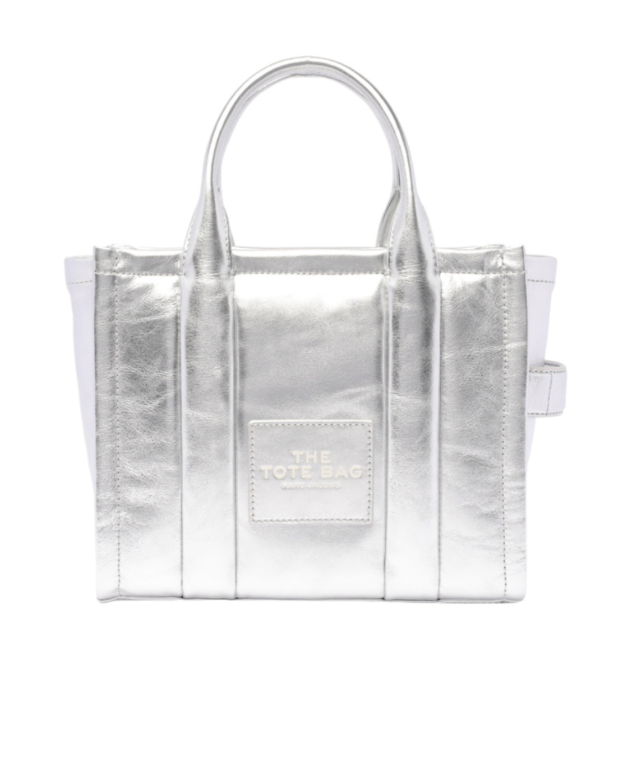 Marc Jacobs Logo-patch Leather Tote Bag In White