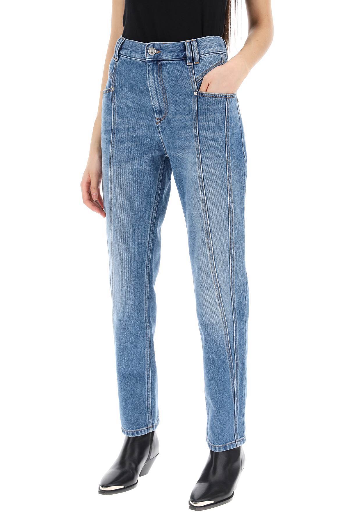Isabel Marant Nikira Jeans In Blue Cotton In Blue