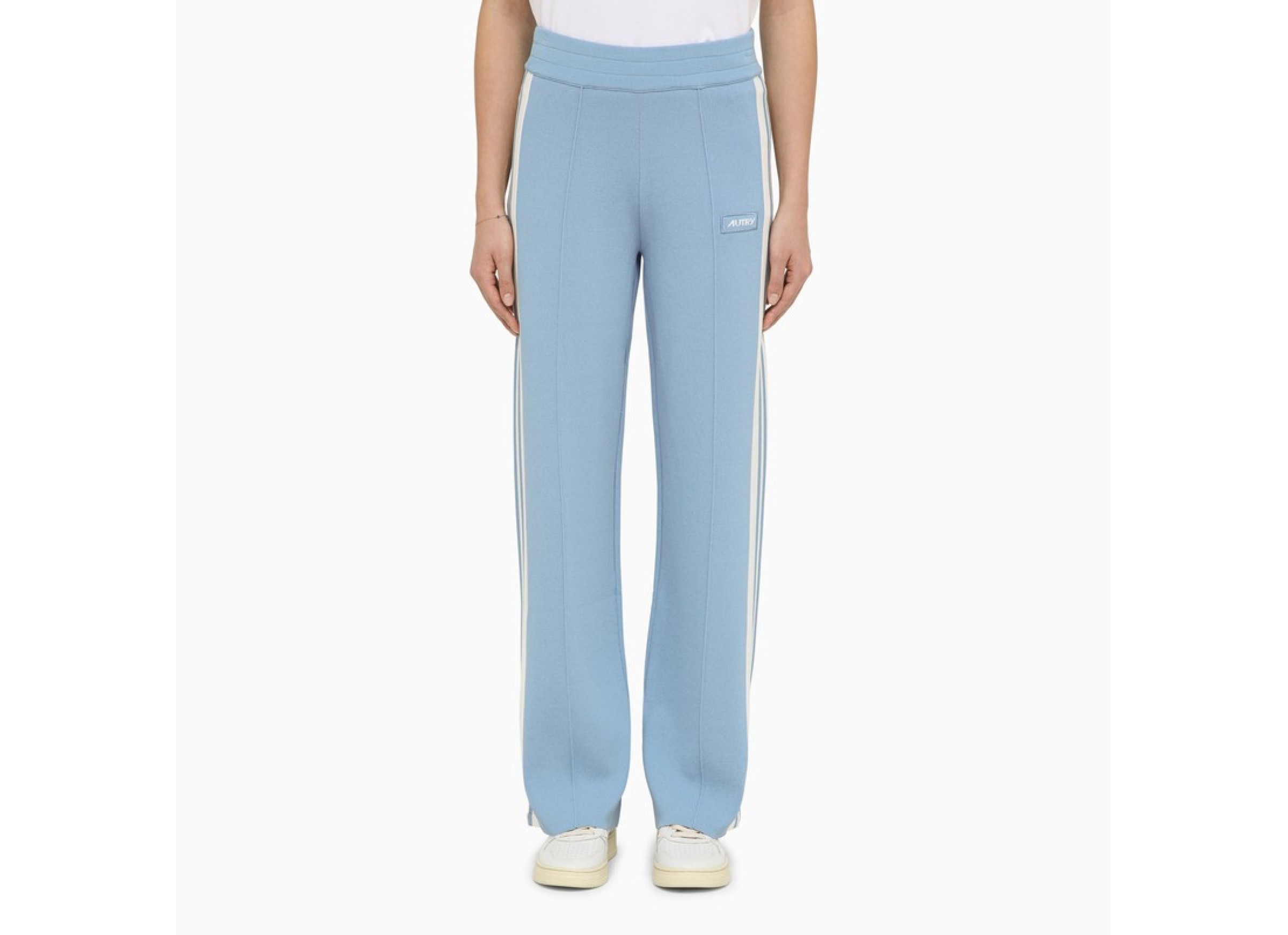 Autry Stripped Knitted Track Pants In Blue