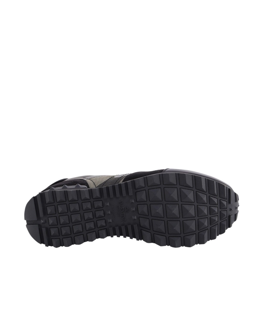 Valentino Rockrunner Camouflage Sneakers In Black