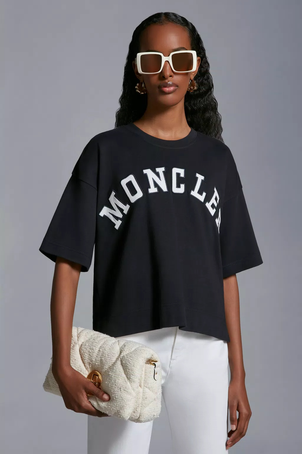Moncler Short-sleeve T-shirt With Logo In Blue