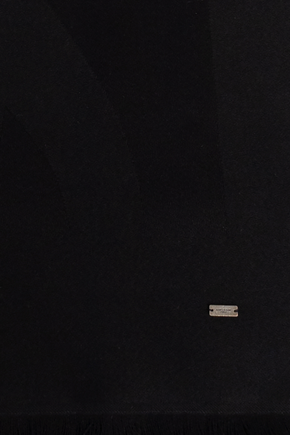 Saint Laurent Ysl Monogram-pattern Scarf In Black