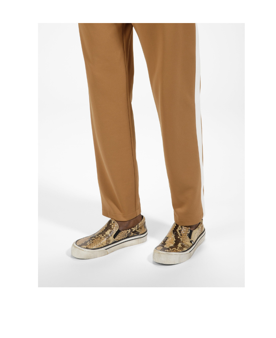 Bally Santa Ana Python Printed Sports Shoes In Animal Print