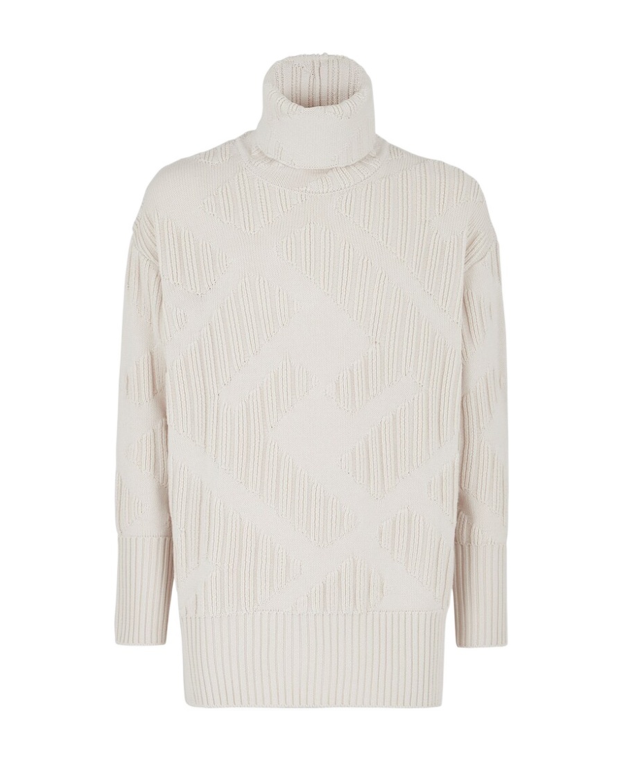 Fendi Long-sleeved Sweater In White