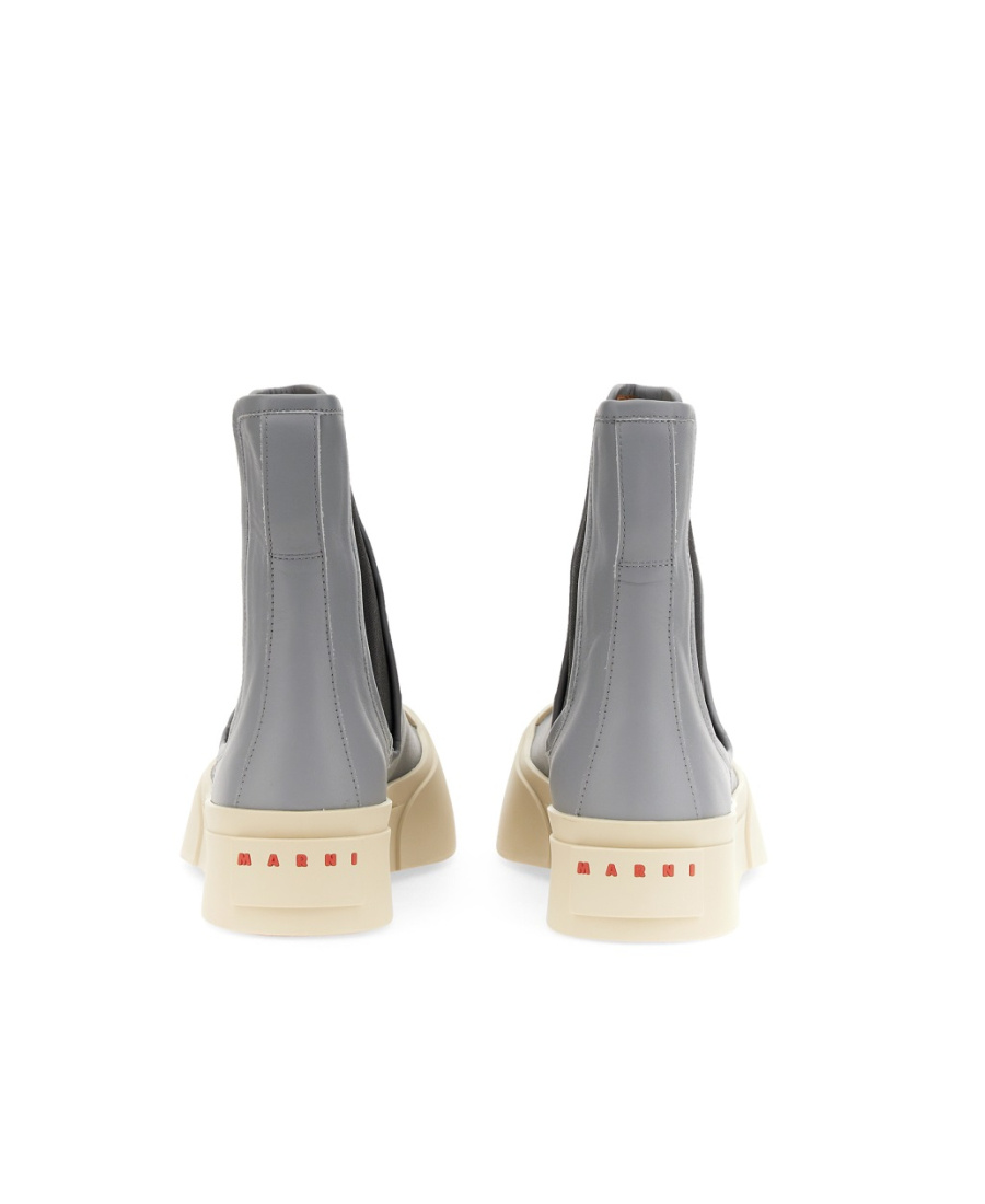 Marni 20mm Pablo Leather Chelsea Boots In Gray