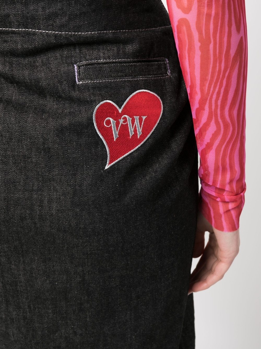 Vivienne Westwood Denim Skirt In Black