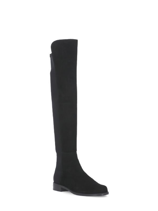 Stuart Weitzman Round-headed Boots In Black