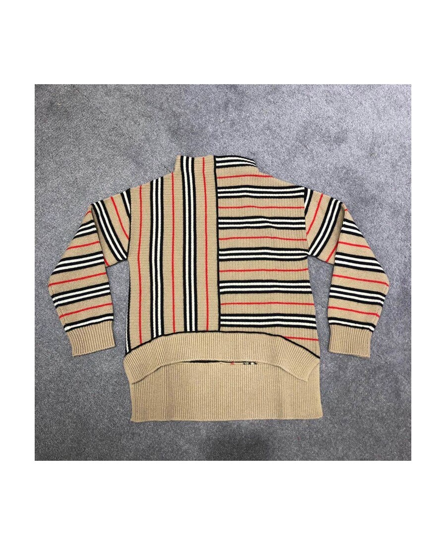 Burberry Contrast Icon Stripe Jumper In Nude
