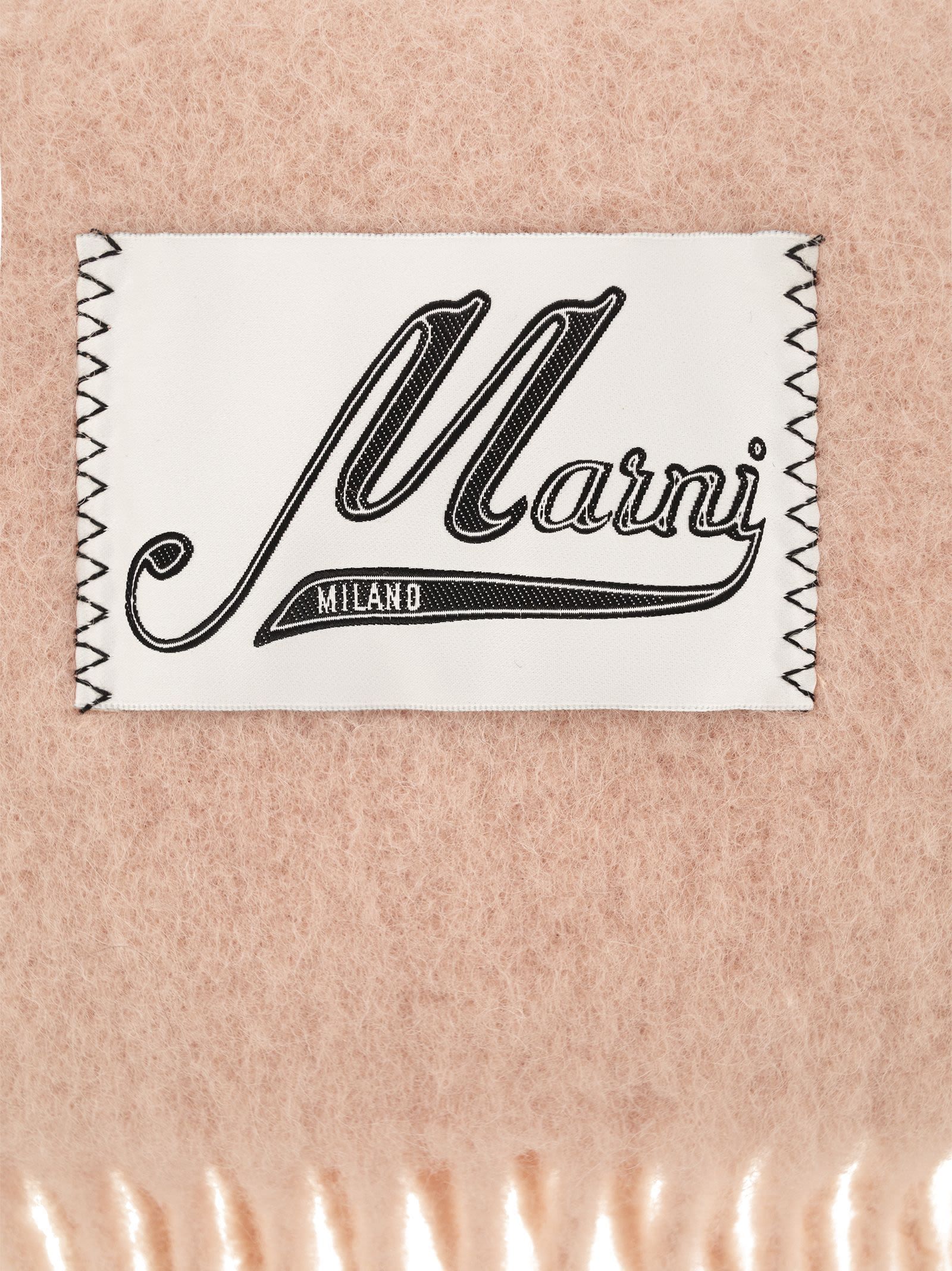 Marni Brushed Alpaca-wool-blend Scarf In Pink