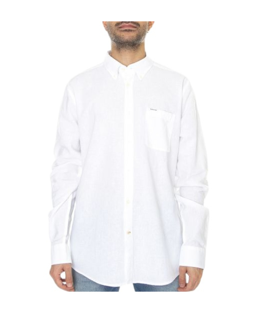 Barbour Chest-pocket Button-up Shirt In White