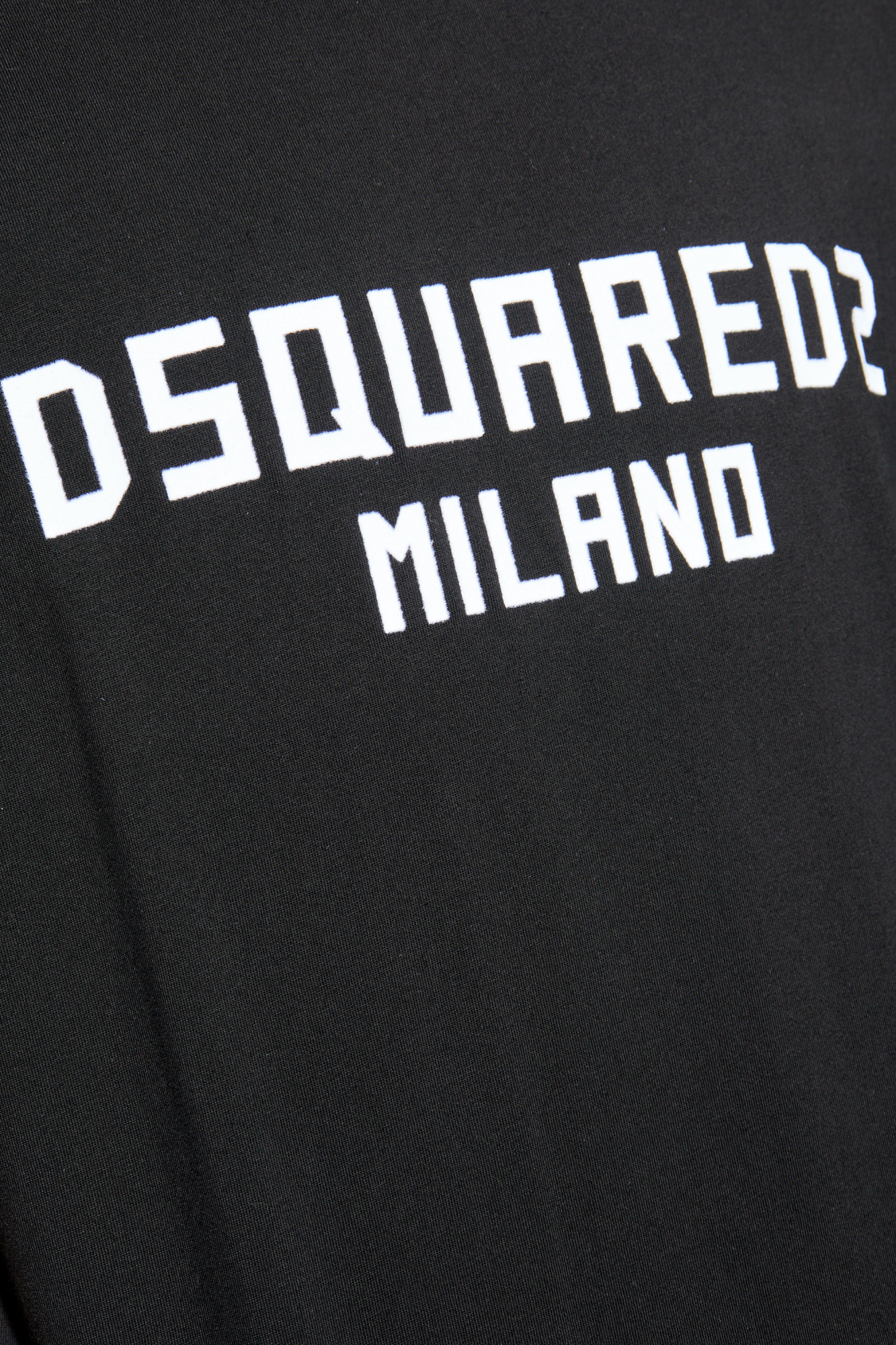 Dsquared2 Black Crewneck T-shirt With Logo Lettering On The Front In Black