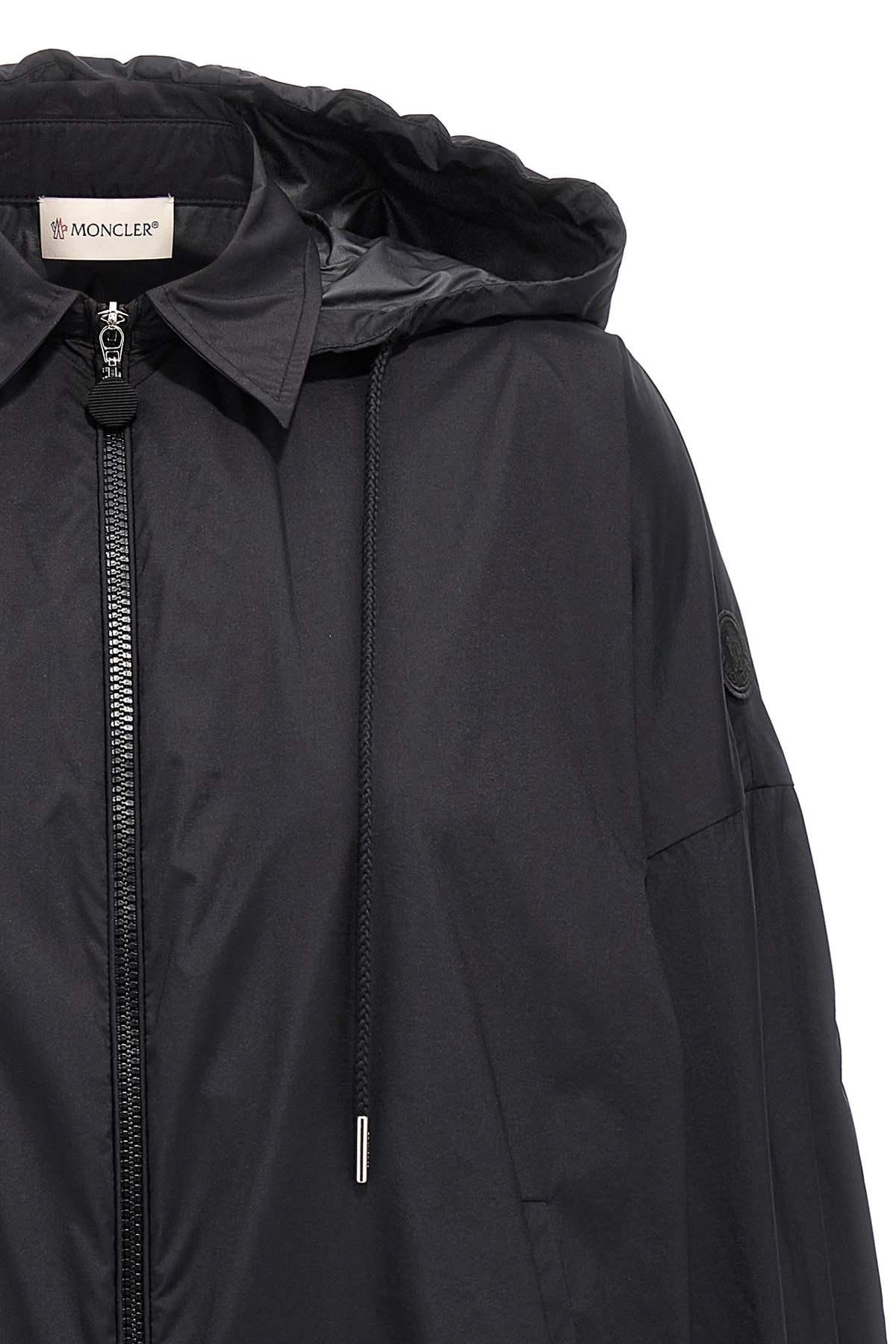 Shop Moncler Zip-up Hooded Jacket In Black