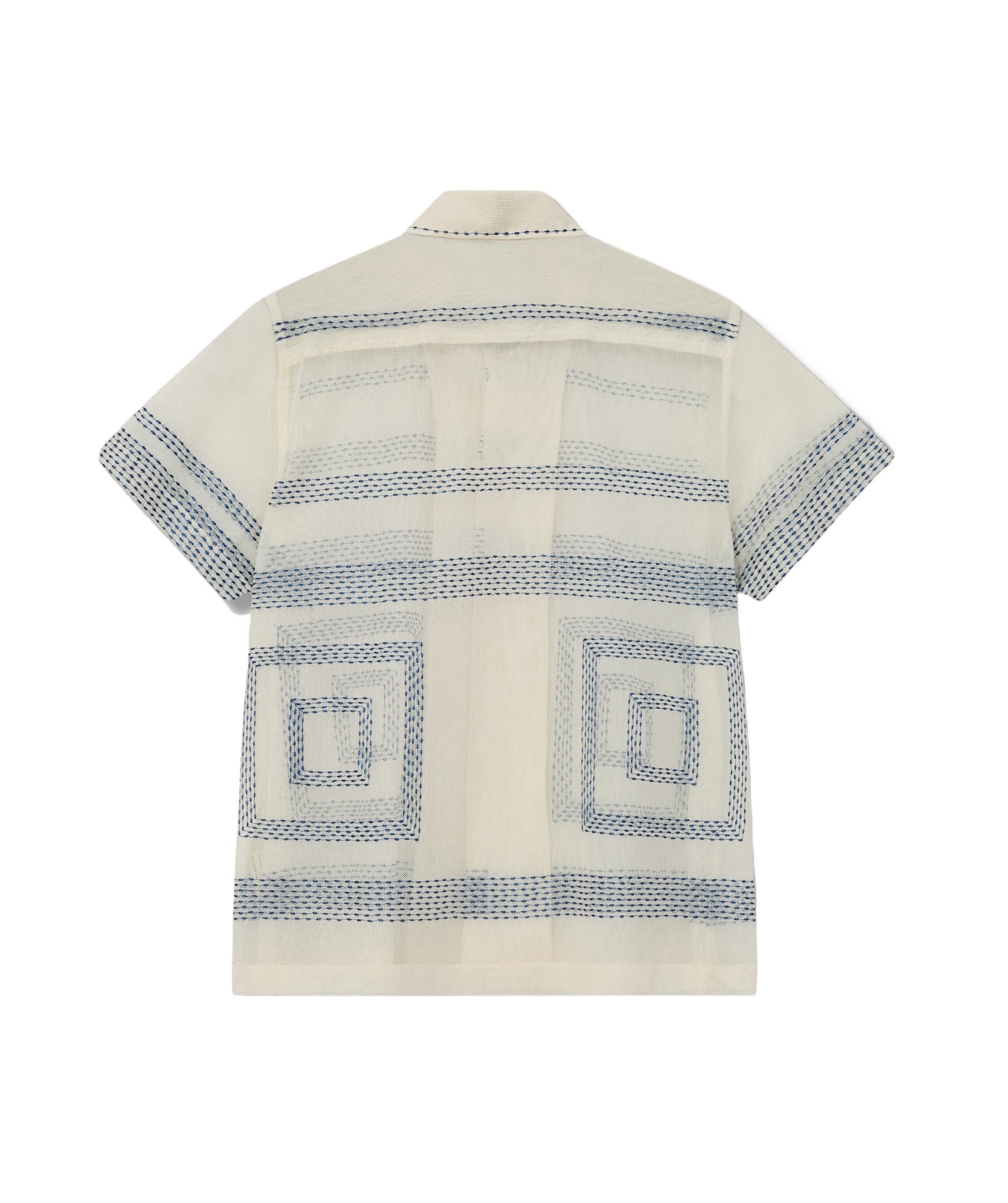 Bode Off-white Tile Stitch Shirt In Nude