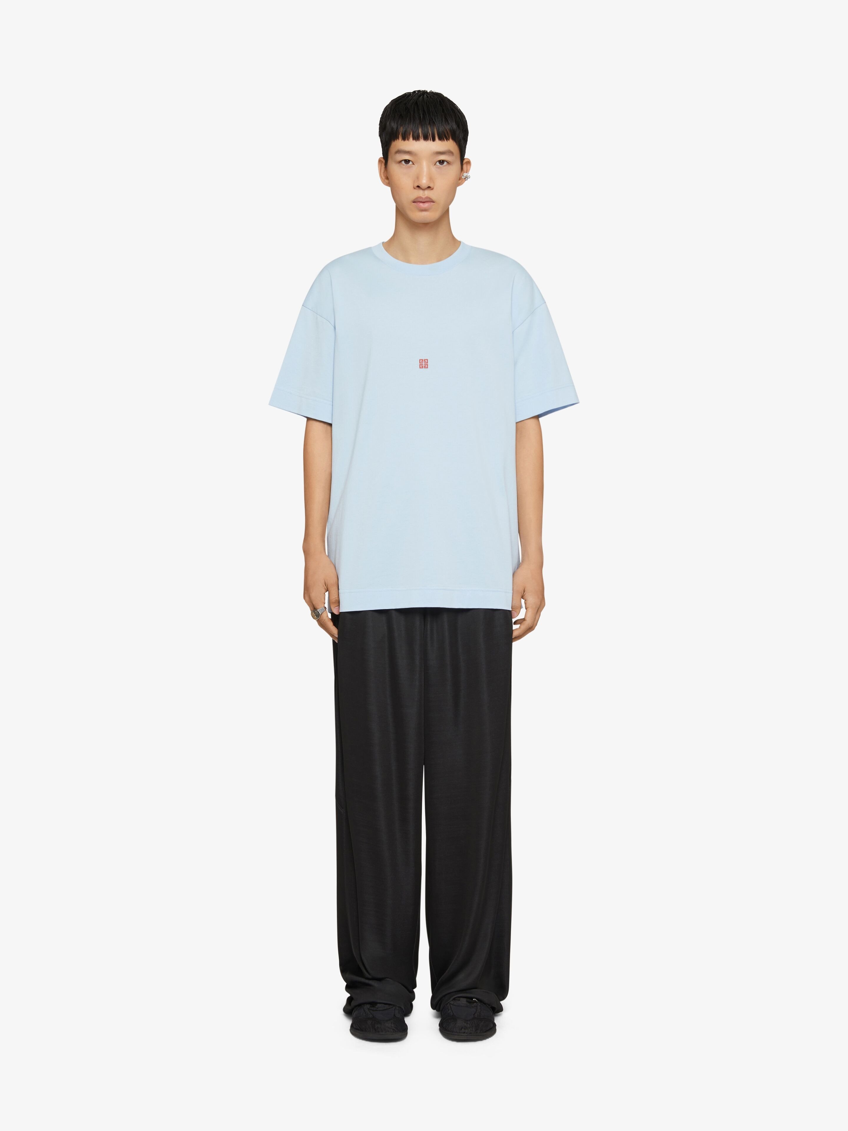 Givenchy Graphic-print Cotton T-shirt In Blue