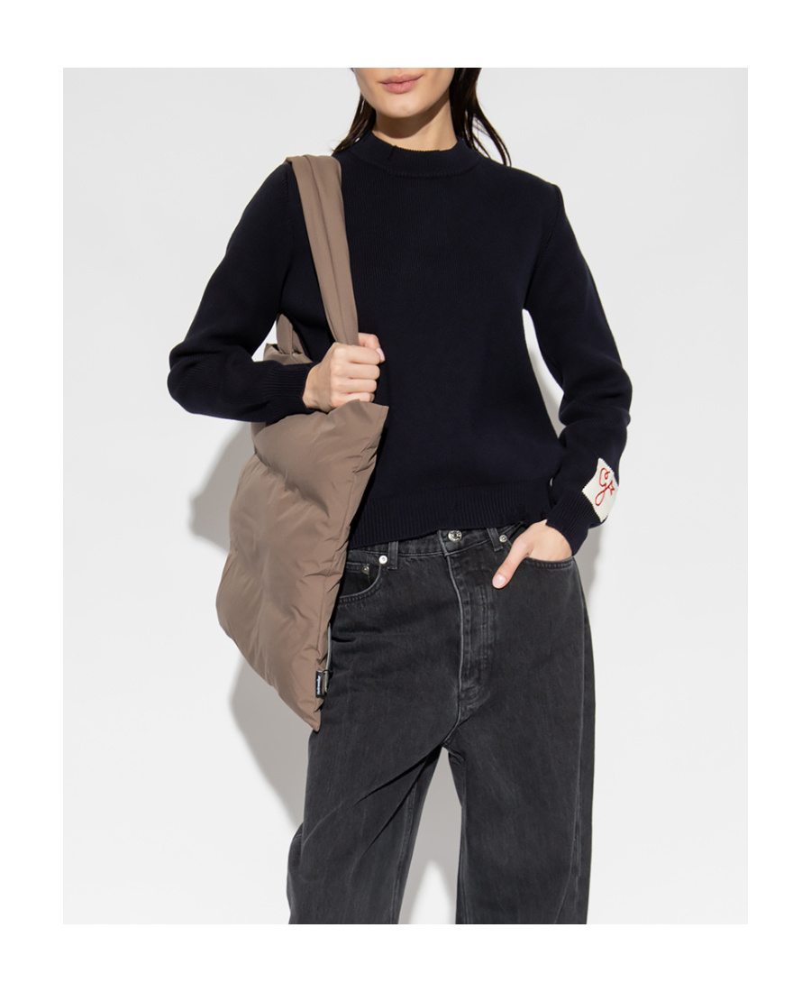 Golden Goose Distressed Long-sleeved Jumper In Black