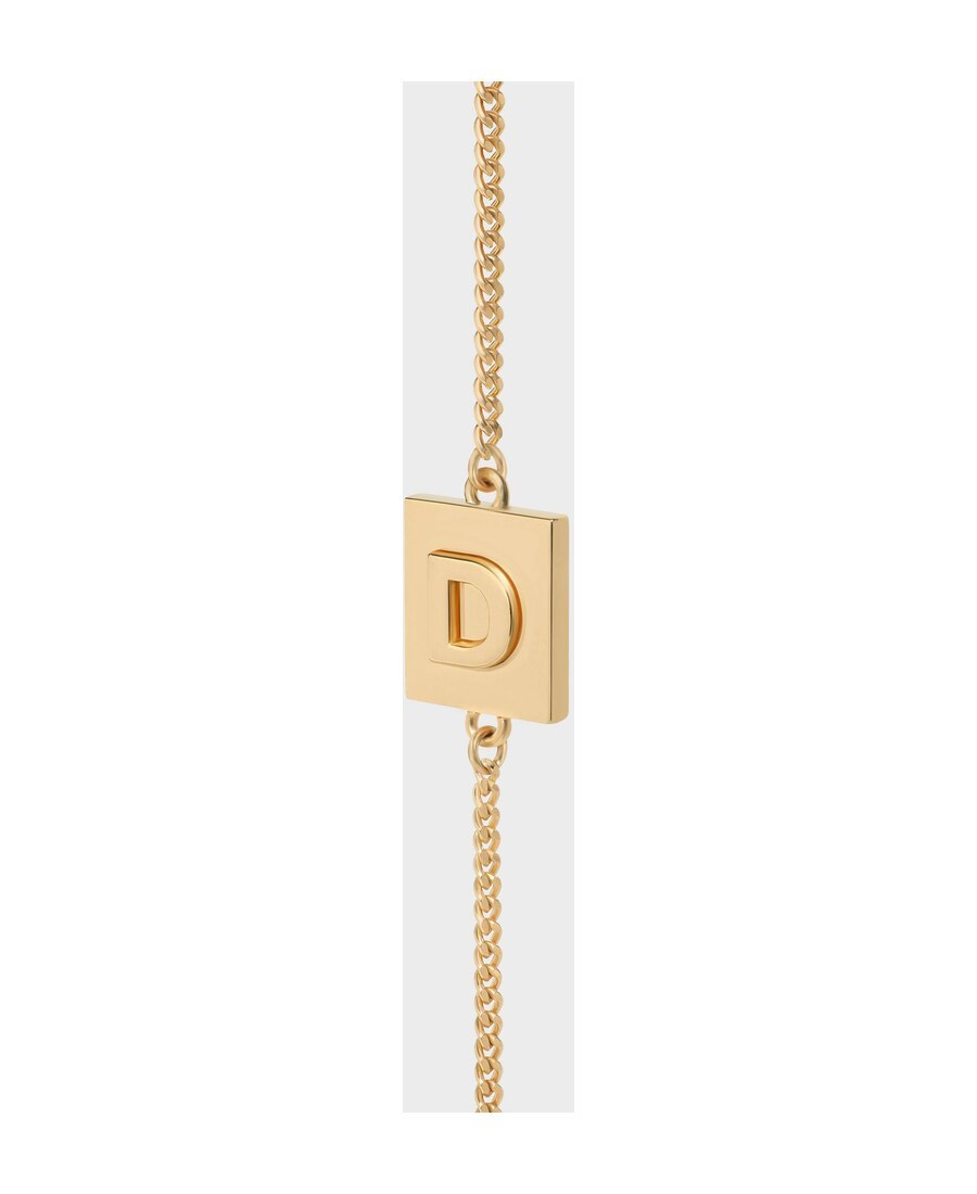 Celine Letter D Chain Bracelet In Yellow