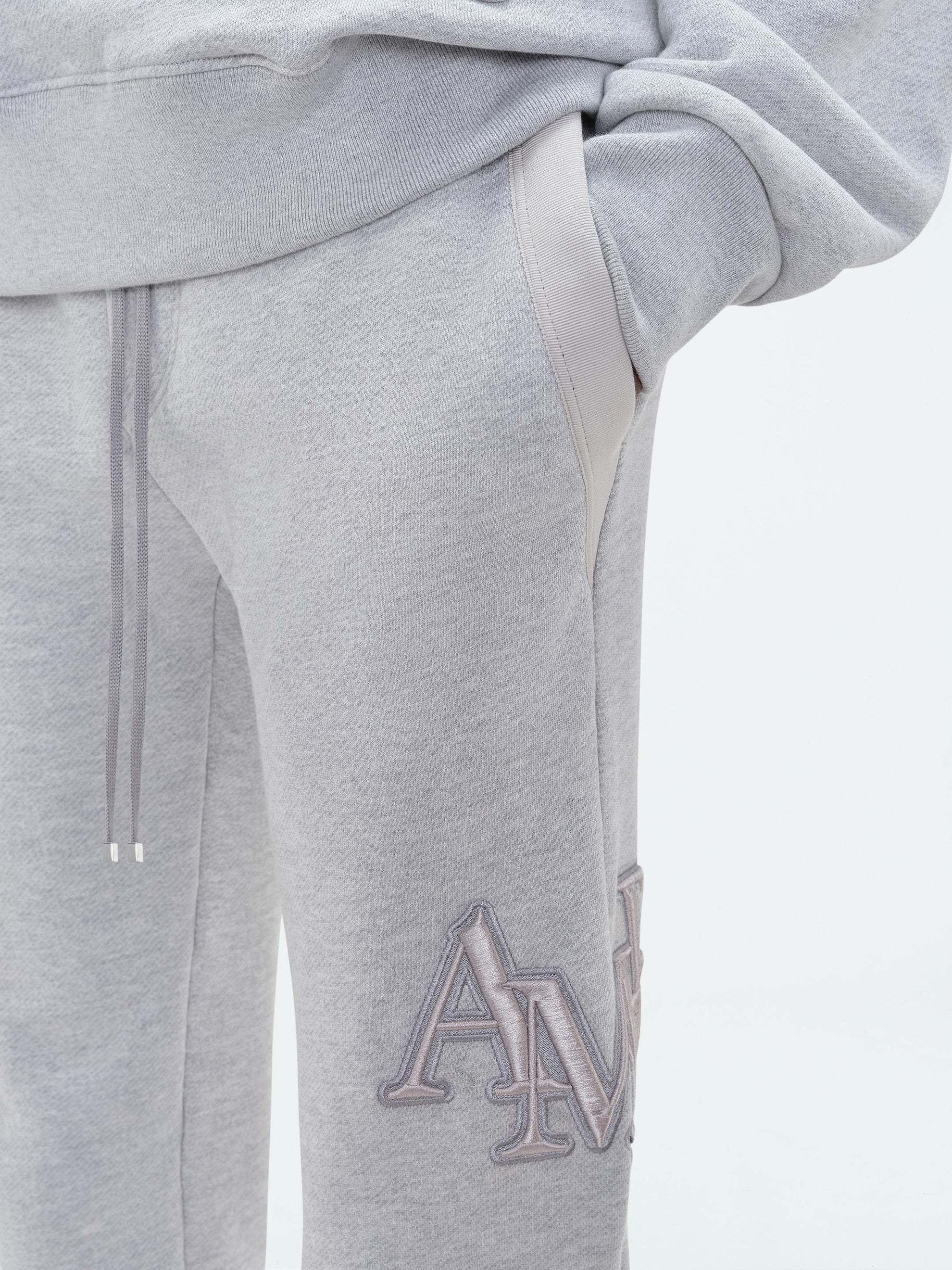 Amiri Logo Embroidered Sweatpants In Gray