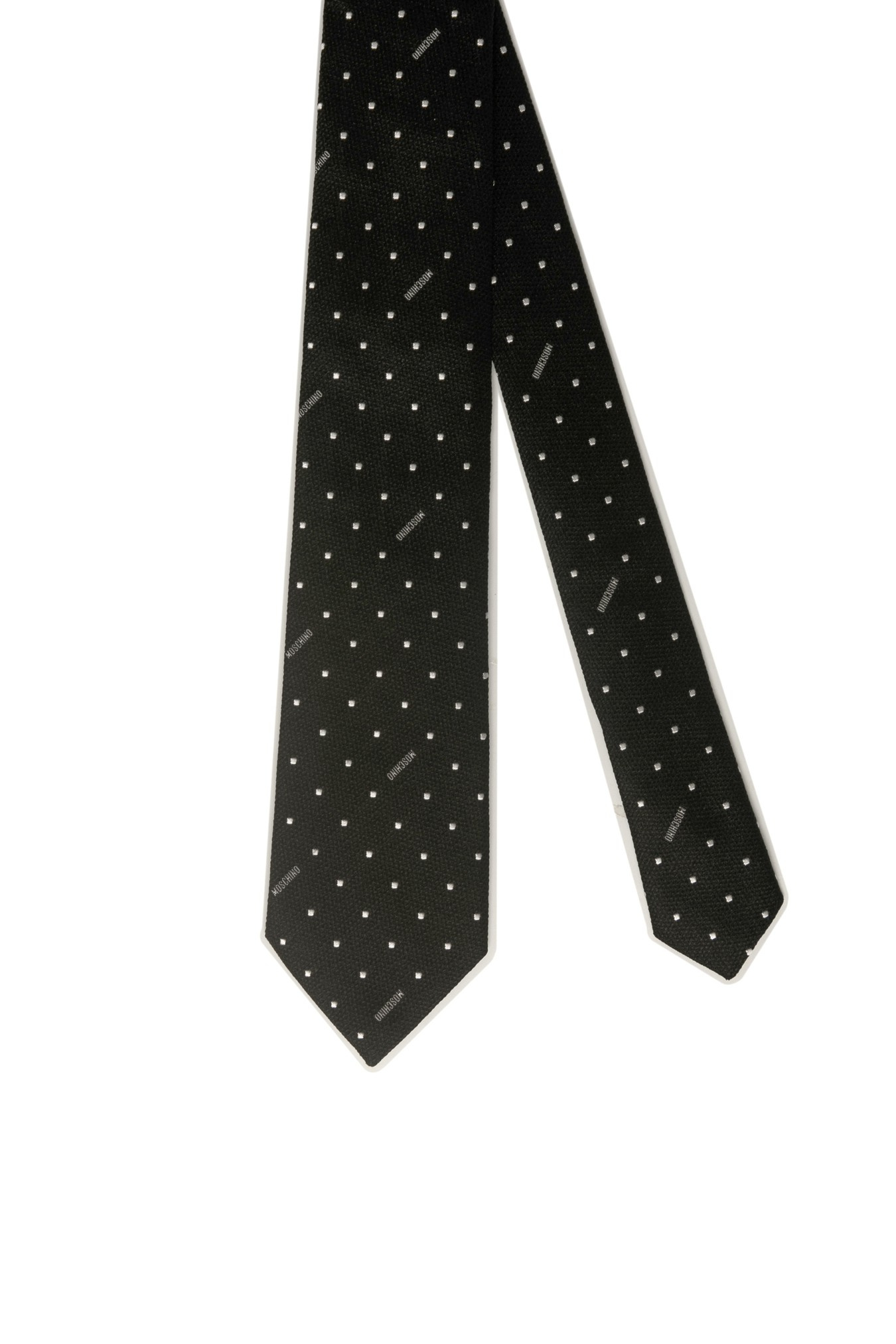 Moschino Logo Details Tie In Black