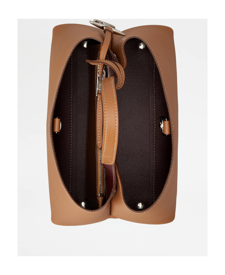 Tod's T Timeless Micro Leather Handbag In Brown